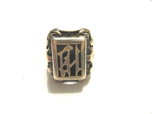 Siegelring silber gold - siegelring, silber/gold