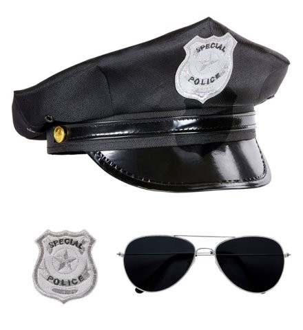 Polizist set hut brille - polizist,