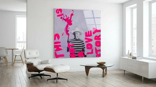 Motiv pablo picasso pink - motiv,