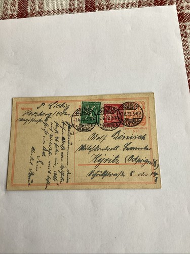 Ganzsache postkarte von - ganzsache,