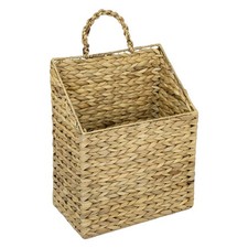 HMF Hängekorb geflochten aus Wasserhyazinthe 30cm x17,5cm x38cm 