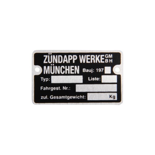 Typenschild rahmenschild - typenschild,