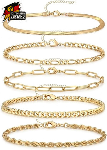 Goldarmband set damen 14k - goldarmband,
