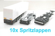 1:87 EM615 10x Heckschmutzlappen Spritzlappen schwarz für Herpa Umbau Eigenbau