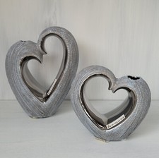 Formano Vase Herz Natur Silber