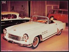 Wartburg 313 Sport (Prototyp weiß), Frühjahrsmesse 1957, Druck 2006, ca. 30x40cm