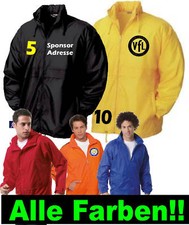 Nylon Regenjacke, Windbreaker, Allwetterjacke mit 1 x Druck Flock Wunschdruck
