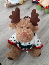 Stofftier Weihnachten Elch Rentier 