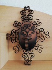 Schöner Wand Kerzenhalter Schmiedeeisen Metall DDR Deko Landhaus Vintage Kerzen 