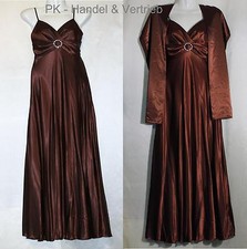 Abendkleid, Brautkleid Gr.34 Schoko, mit Stola und Brosche von Lissa - Paris