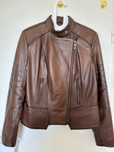 Damen lederjacke braun - damen,