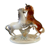 Porzellan pferdefigur zwei - porzellan,