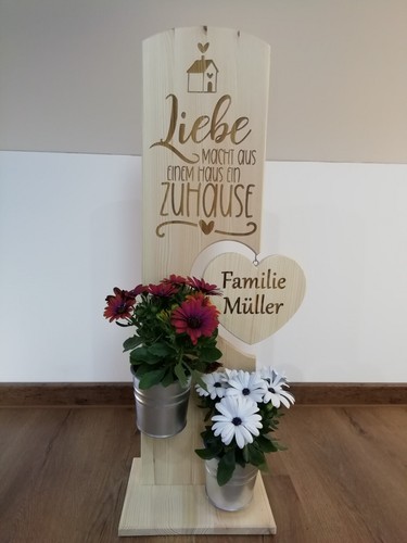 Graviertes familienschild - graviertes,