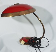 Helo Tischlampe Lampe Bauhaus Leuchte Schreibtisch rot gold Metall