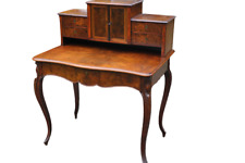 Damen Sekretär Schreibtisch Aufsatz Louis Philippe Nußbaum Damenschreibtisch