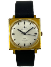 Herrenarmbanduhr Dugena 444 Handaufzug Bifora 115 mit Lederarmband, funktioniert