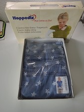 Hoppediz Elastisches Baby-Tragetuch, ca. 4,60 x 0,50 m, Farbe: Blau-Melange.