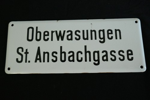 Altes emailschild oberwasungen - altes,