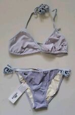 Lacoste Bikini Badeanzug 2-teilig Neckholder Ausschnitt Größe S Streifen Flecken Neu mit Etui