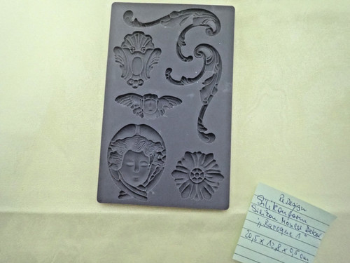 Silikon mould baroque - ", 1"
