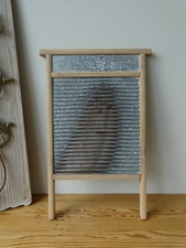 W1634 Altes Waschbrett | wash board | Zink & Holz | um 1940 