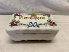 schöne Ulmer Keramik / Porzellan Deckeldose / Dose 425/2 "Betthupferl"