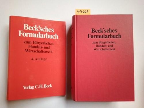 Beck sches formularbuch - beck`sches, zum