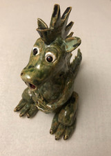 Unikat Drache aus Ton, Skulptur,Handarbeit, Geschenkidee, Grüner Drache, Massiv