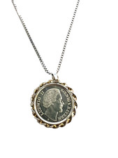 München Kette und Anhänger Feinsilber Medaille 999 König Ludwig II. von Bayern