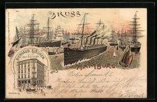 Lithographie hamburg gasthof - hamburg,,