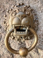 türklopfer löwe messing