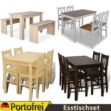 Essgruppe 3/5-tlg. Esstisch Holztisch Tischgruppe Küchentisch 1 Tisch 2/4 Stuhl