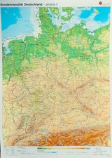 Landkarte Deutschland physisch