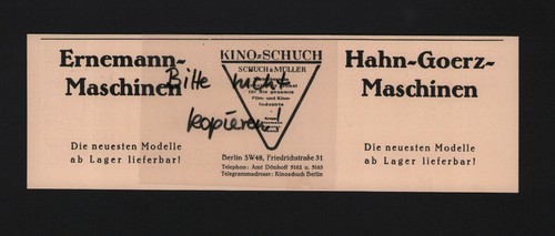 Berlin werbung 1927 schuch - werbung,