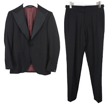 Suitsupply La Spalla / Brescia Anzug Herren UK 34 Smoking Wolle Seide Schwarz