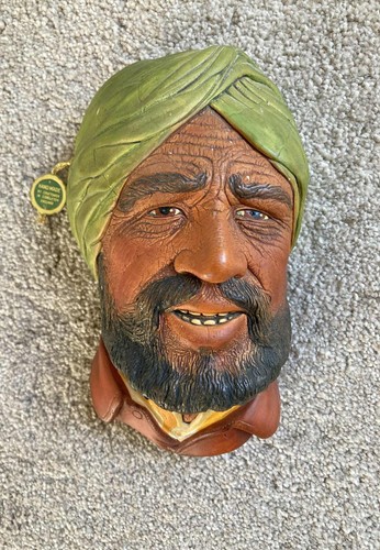 Bossons chalkware punjabi head - punjabi,