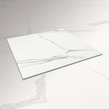 Bodenbelag Fliesen SPC-Vinyl Klick 60x60cm 4 Stück 1,44qm weiß marmoriert