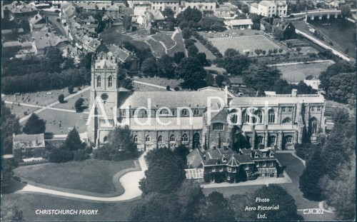 Christchurch priory aerial - priory,