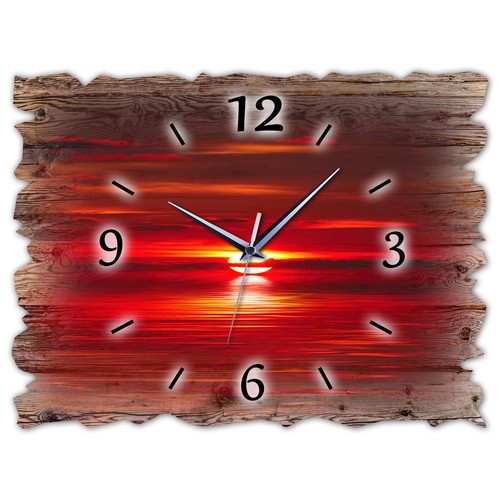 Holz wanduhr leise - holz,