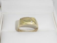585 Gold Ring 14K Gelbgold 4,84 g Plattenring Herrenring RG 65 - 20,6 mm 8420