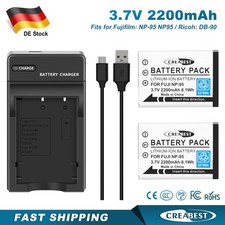 2x NP-95 NP95 3.7V Akku+Ladegerät Für Fujifilm Finepix F31 F31fd X100 X100s F30