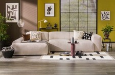 Großes beiges Sofa gerippt - CHIODO Wayfair  341cm Länge 74cm Höhe 169cm Breite