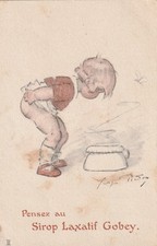 AK    Knabe schaut in den Nachttopf  - Verlag:  Henri Chachoin in Paris  III.