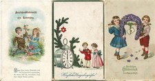 6 alte Postkarten Kitsch Glückw.  Glitzer Präge vor 1945 Lot Konvolut Sammlung