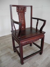 Antik China Armlehnstuhl Hochzeitsstuhl Hutstuhl Schreibtisch Sessel Nr.590