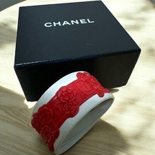 CHANEL Armband Leder/Gummi Camelia CC