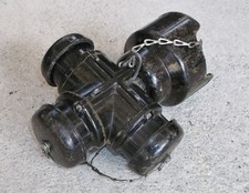 3- fach Steckdosen - Verteiler ; 220 Volt Schuko ; Bundeswehr THW  Feuerwehr