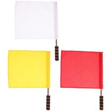  3 Pcs Schiedsrichterfahnen Warnflagge Signalflaggen Sportflaggen