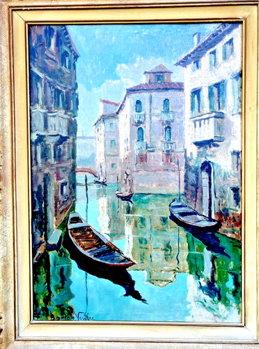 Venedig canal boote paläste - venedig,