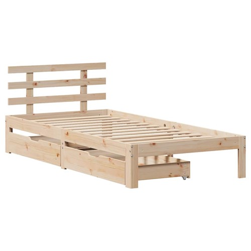 Massivholzbett mit schubladen - massivholzbett,